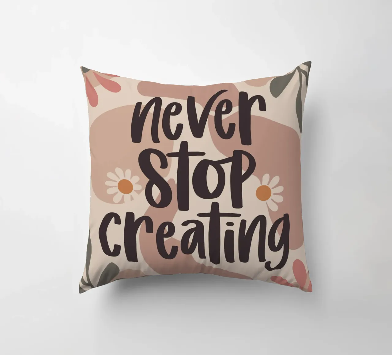 Never Stop Creating – Boho Pastel Crafting Design kussen van Soleil Basque