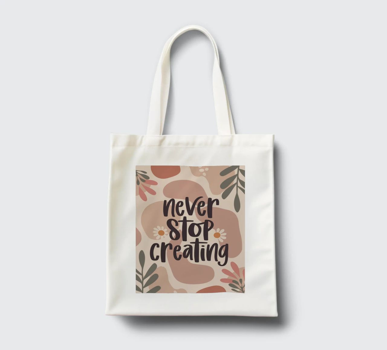 Never Stop Creating – Boho Pastel Crafting Design borsa in juta da Soleil Basque