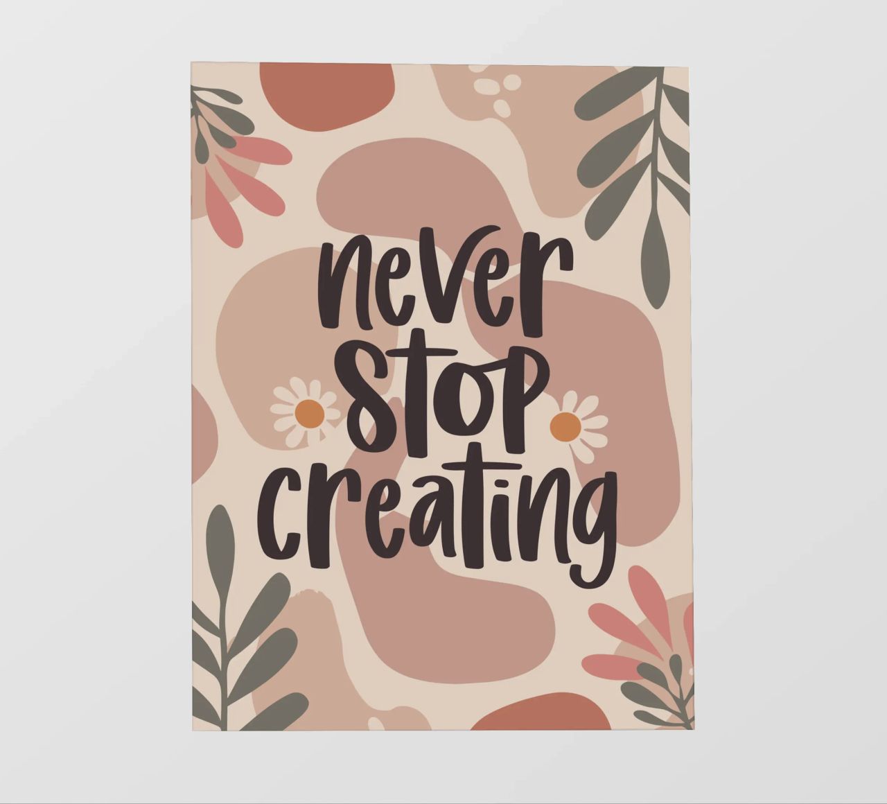 Never Stop Creating – Boho Pastel Crafting Design pellicola backlit da Soleil Basque
