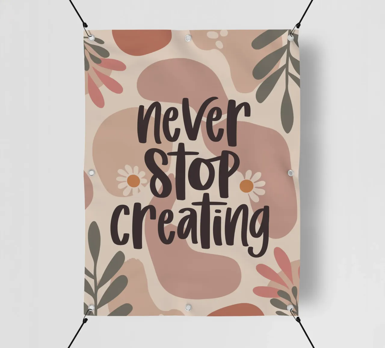 Never Stop Creating – Boho Pastel Crafting Design telo in pvc da Soleil Basque