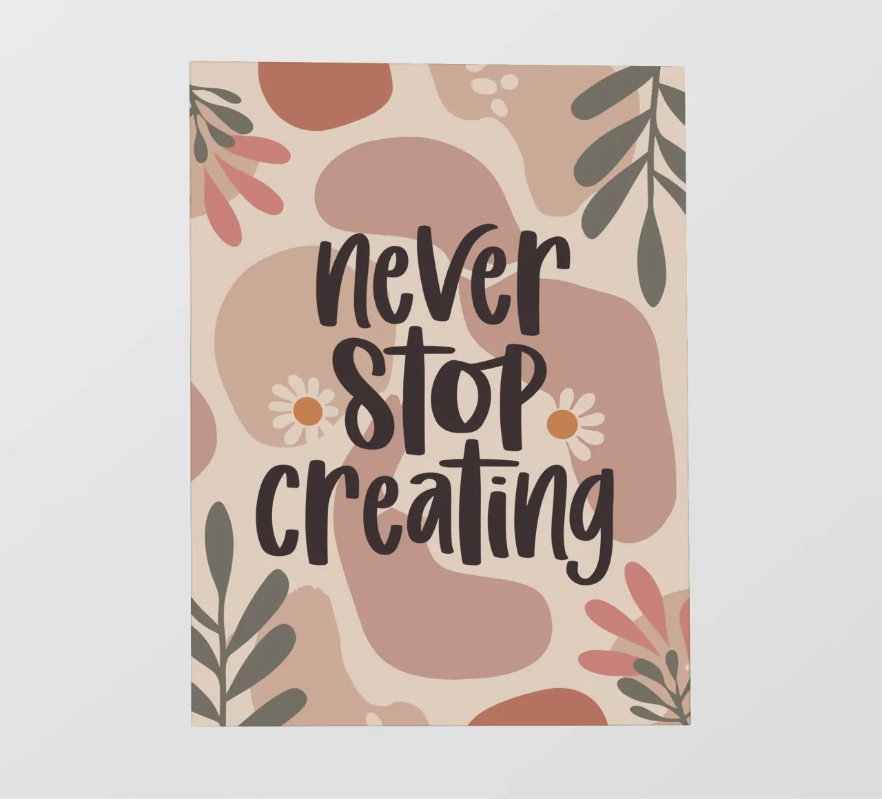 Never Stop Creating – Boho Pastel Crafting Design telo in pvc da Soleil Basque