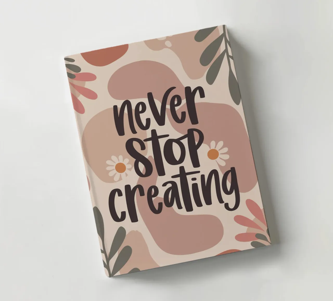 Never Stop Creating – Boho Pastel Crafting Design notebook by Soleil Basque