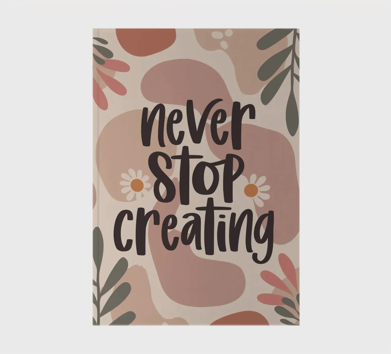 Never Stop Creating – Boho Pastel Crafting Design notebook by Soleil Basque