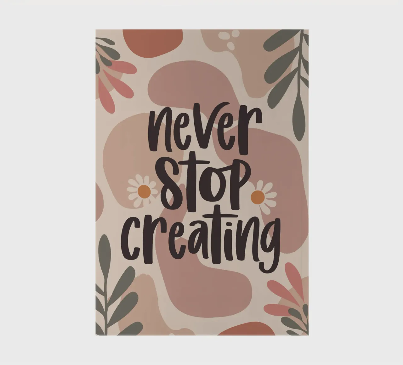 Never Stop Creating – Boho Pastel Crafting Design notebook by Soleil Basque