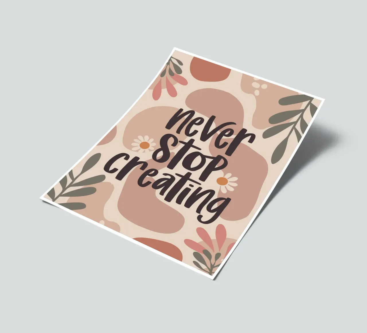 Never Stop Creating – Boho Pastel Crafting Design foglio adesivo da Soleil Basque