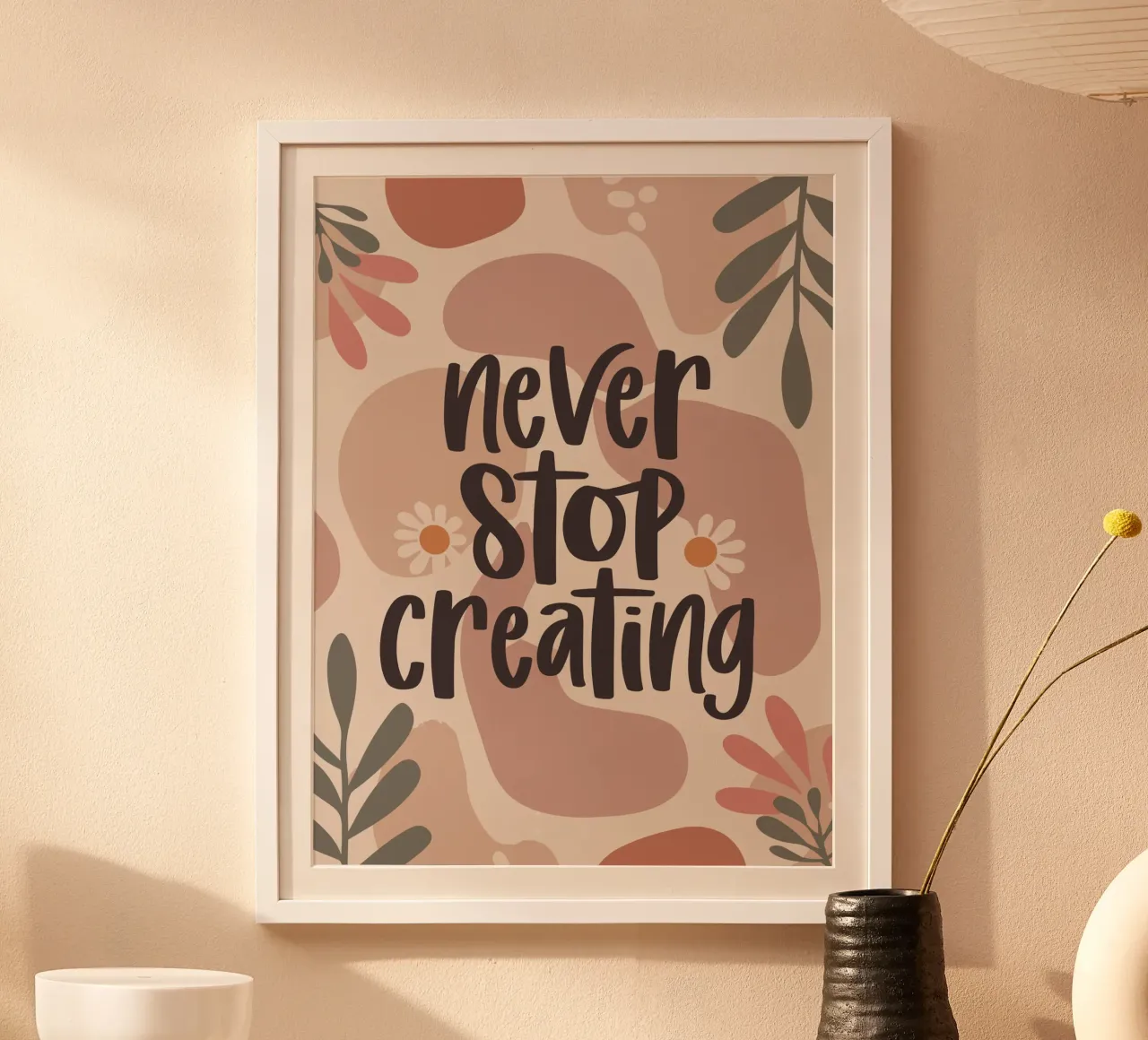 Never Stop Creating – Boho Pastel Crafting Design carta hahnemühle da Soleil Basque