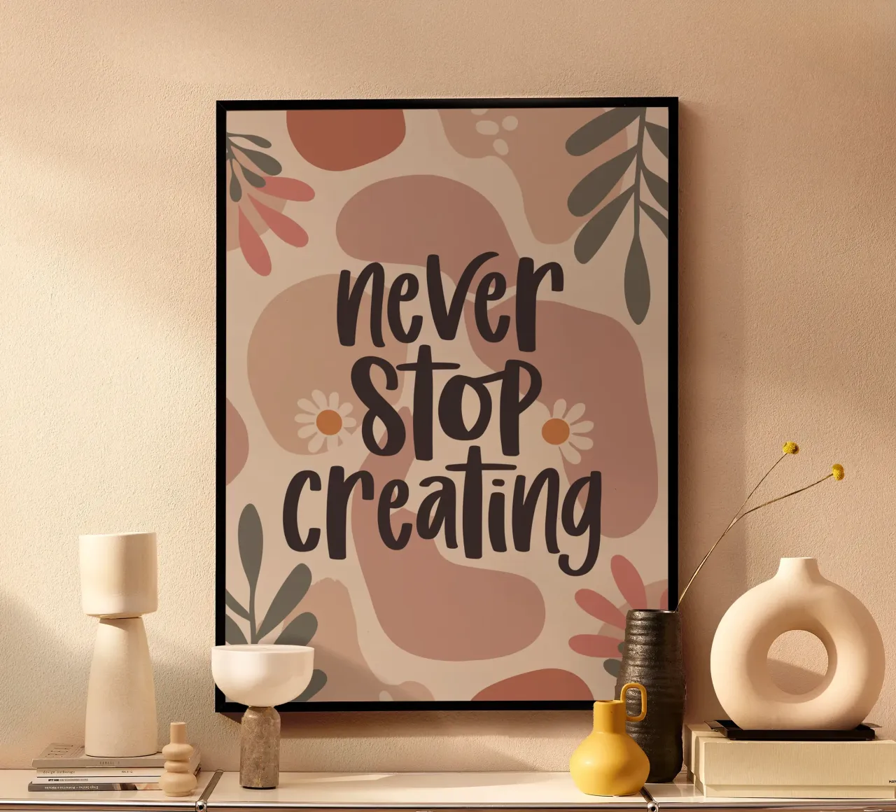 Never Stop Creating – Boho Pastel Crafting Design carta hahnemühle da Soleil Basque