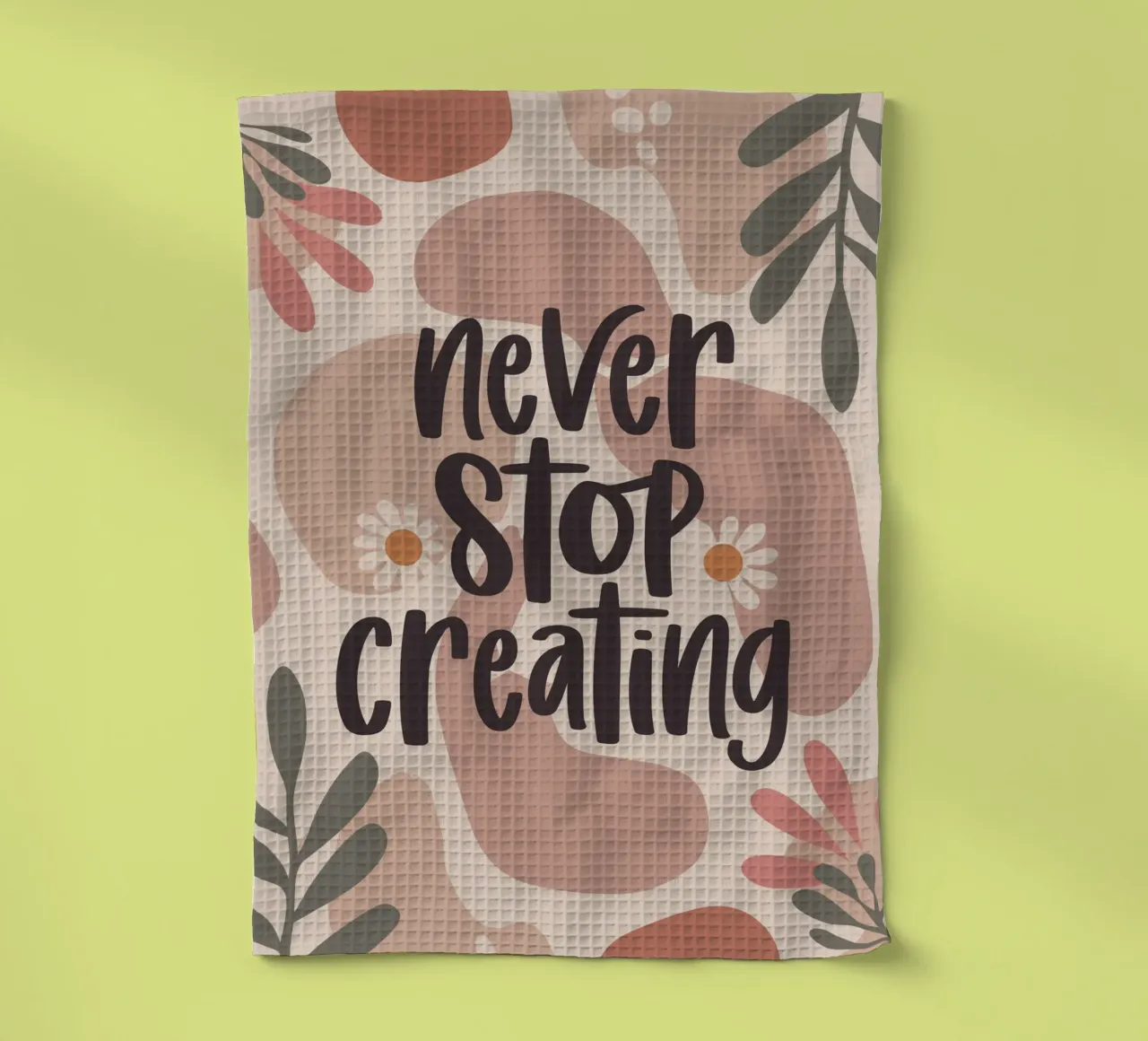 Never Stop Creating – Boho Pastel Crafting Design canovaccio da cucina da Soleil Basque