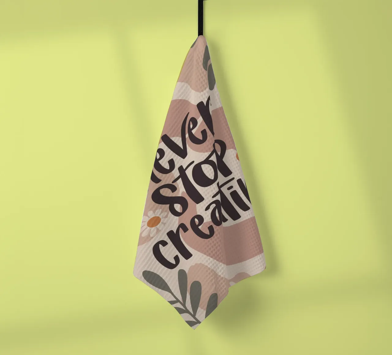 Never Stop Creating – Boho Pastel Crafting Design paño de cocina de Soleil Basque