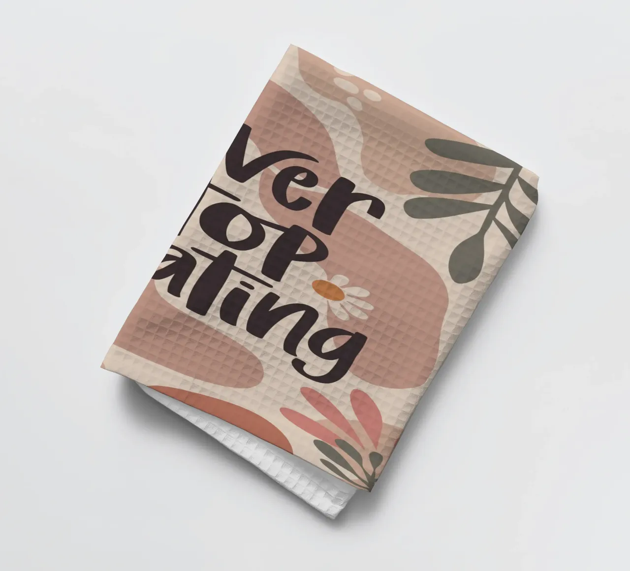 Never Stop Creating – Boho Pastel Crafting Design tea towel by Soleil Basque