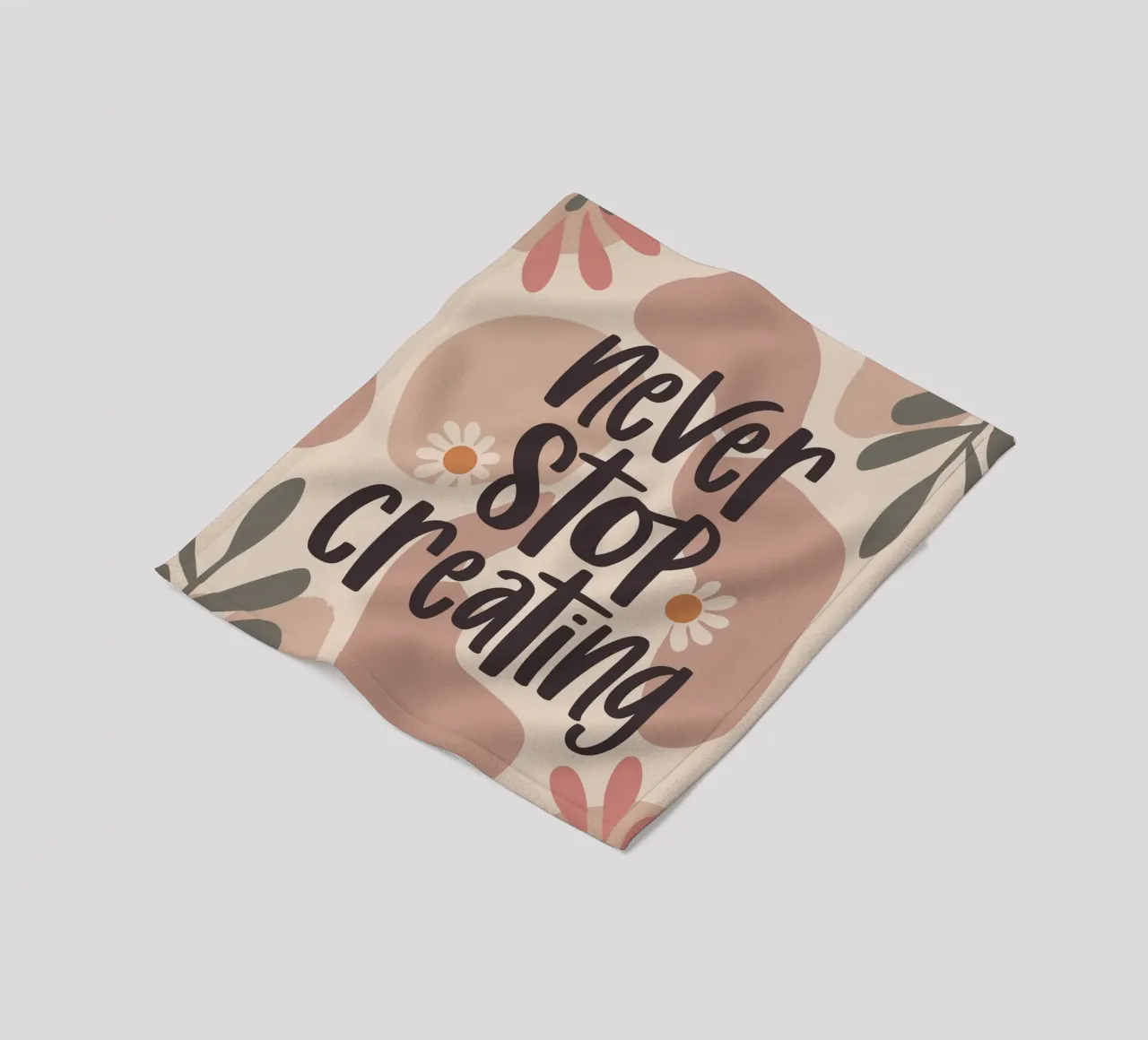 Never Stop Creating – Boho Pastel Crafting Design coperta in pile da Soleil Basque