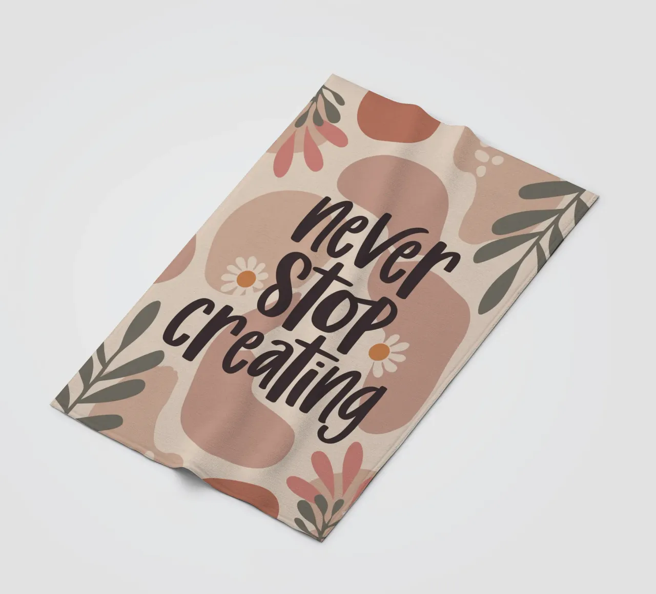 Never Stop Creating – Boho Pastel Crafting Design manta de franela de Soleil Basque