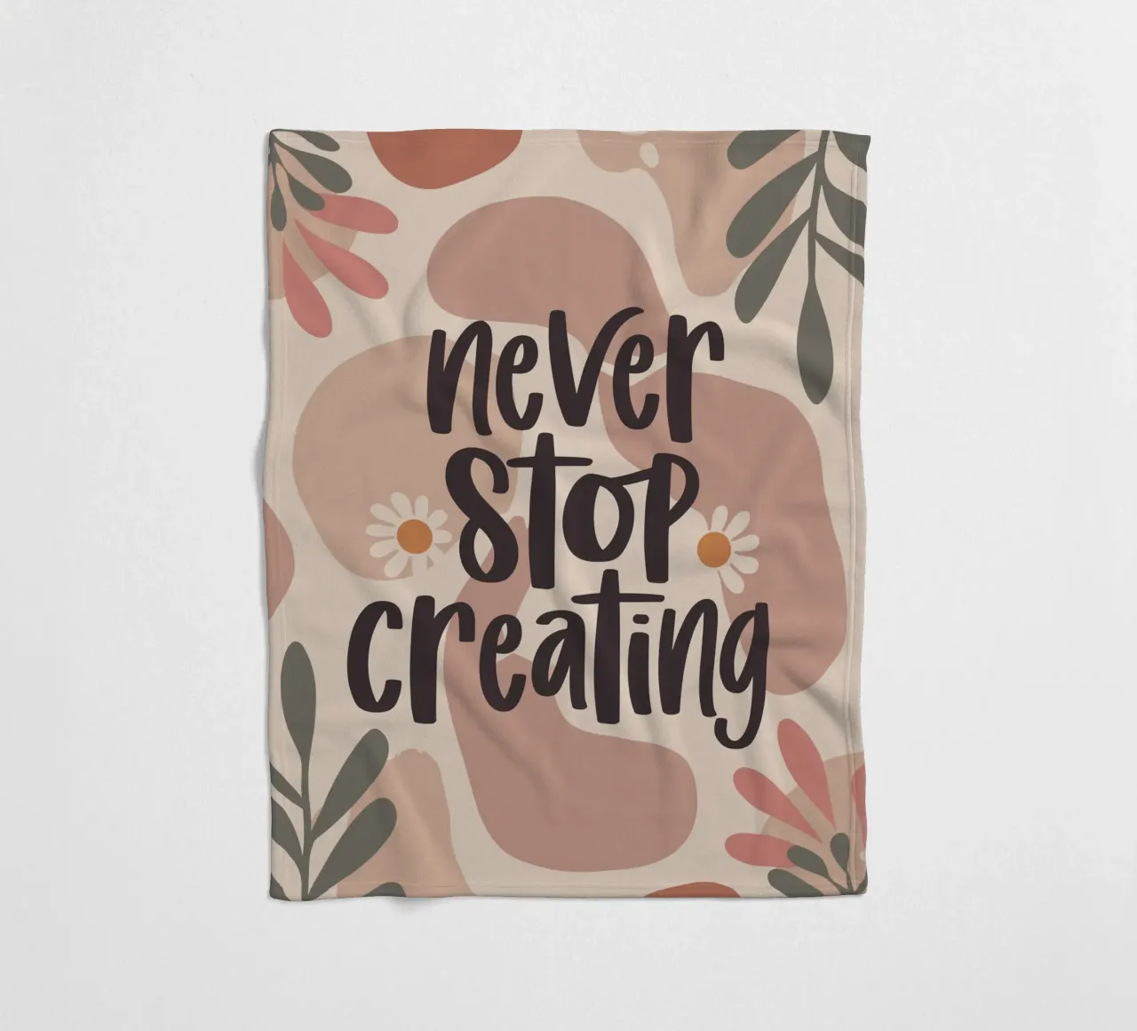 Never Stop Creating – Boho Pastel Crafting Design coperta in pile da Soleil Basque