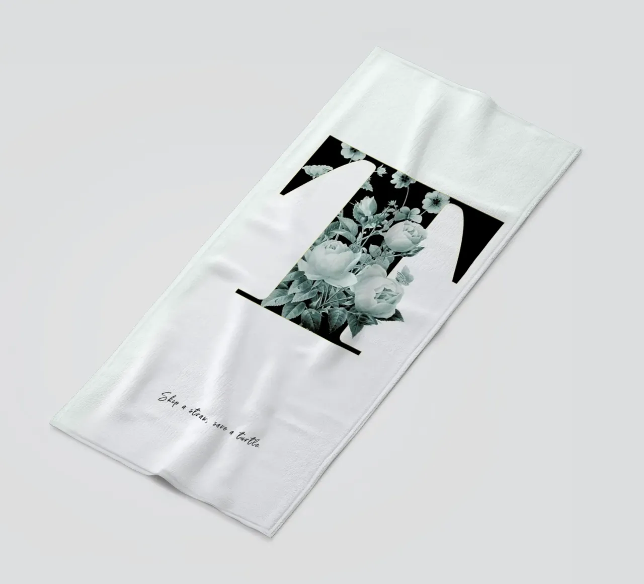 Flower Alphabet - T beach towel by Froilein Juno
