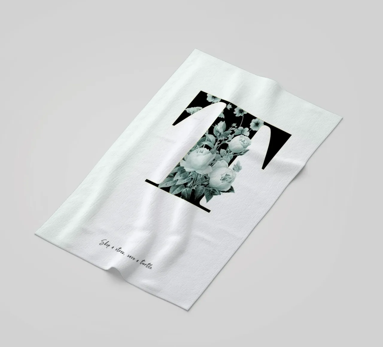Flower Alphabet - T beach towel by Froilein Juno
