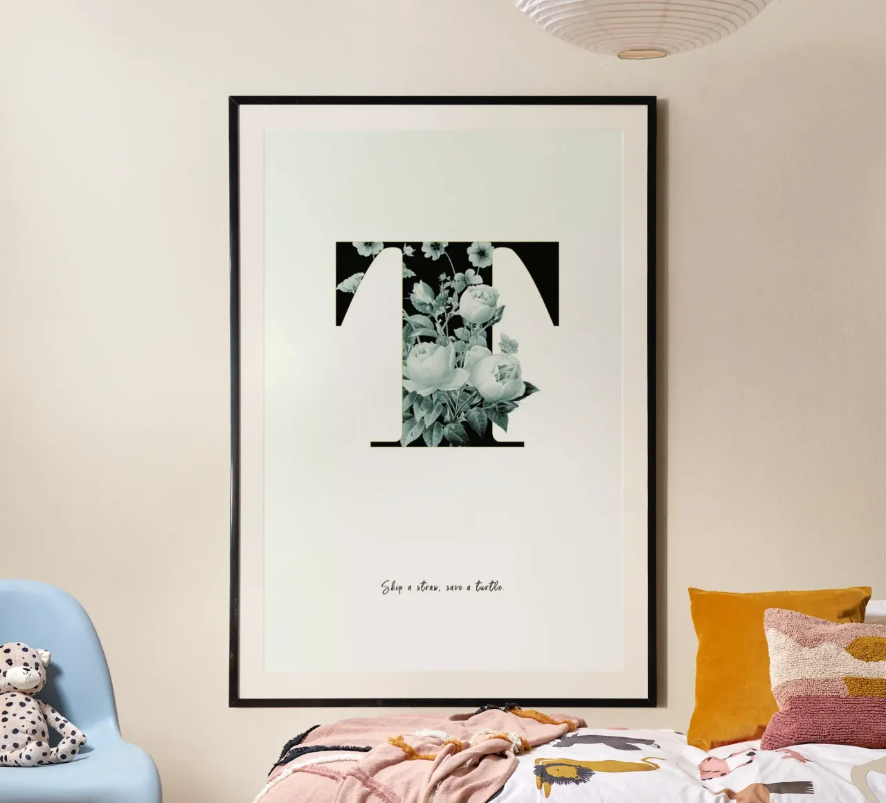 Flower Alphabet - T poster by Froilein Juno