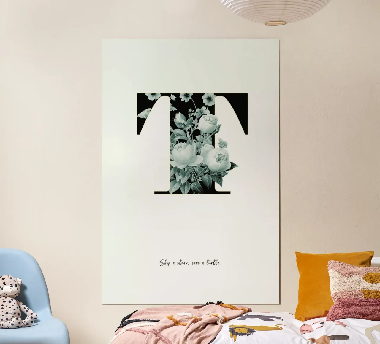 Flower Alphabet - T poster by Froilein Juno
