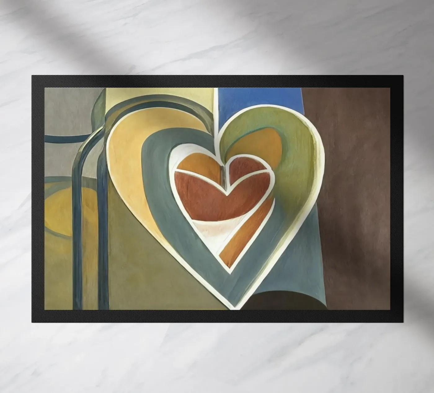 Deco_Heart_1 Fußmatte von Abstract Art by LK