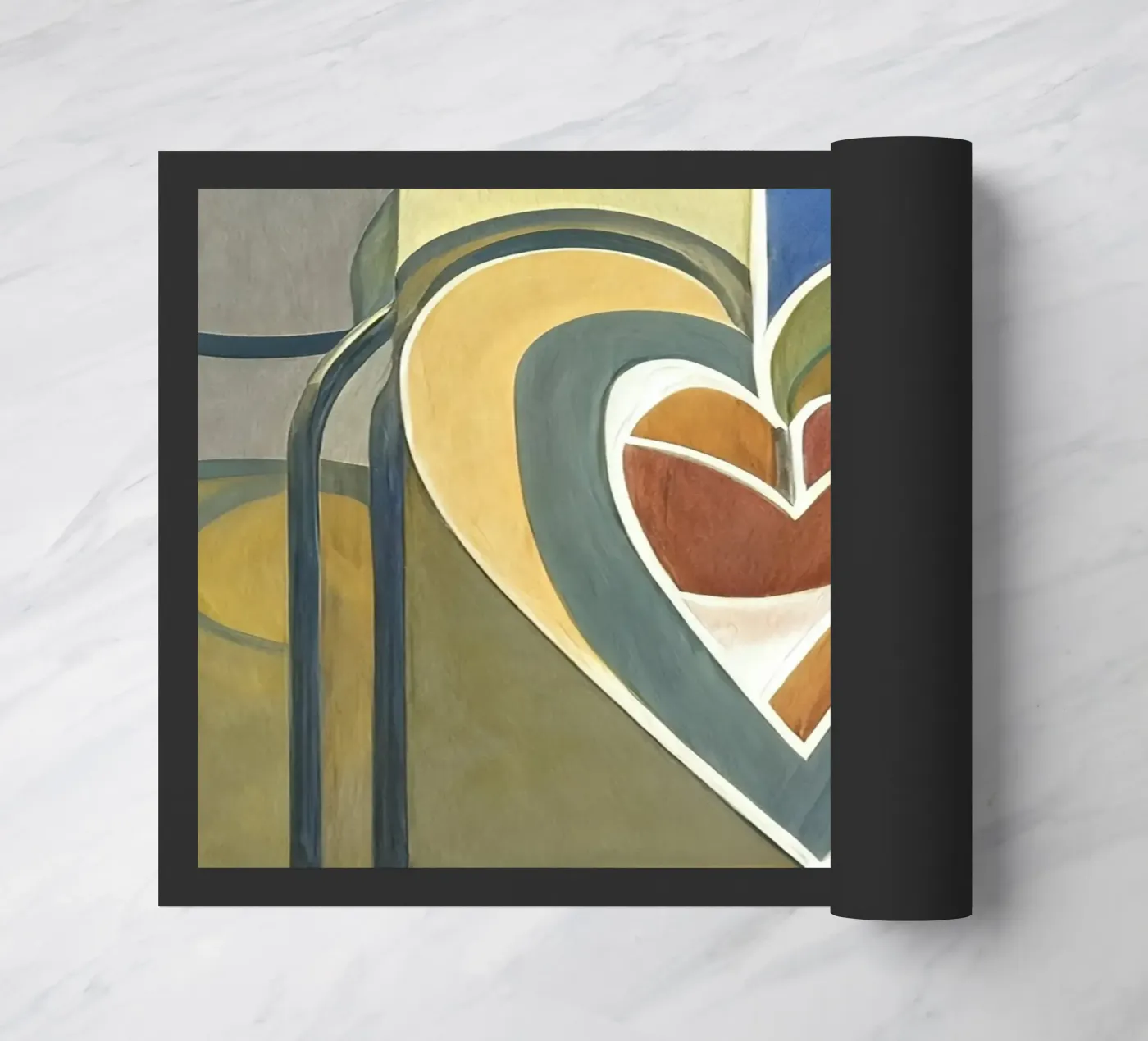 Deco_Heart_1 Fußmatte von Abstract Art by LK