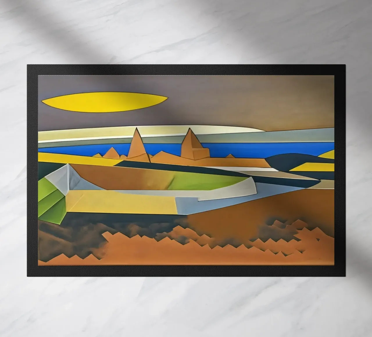 Excursion_landscape_6 doormat by Abstract Art by LK