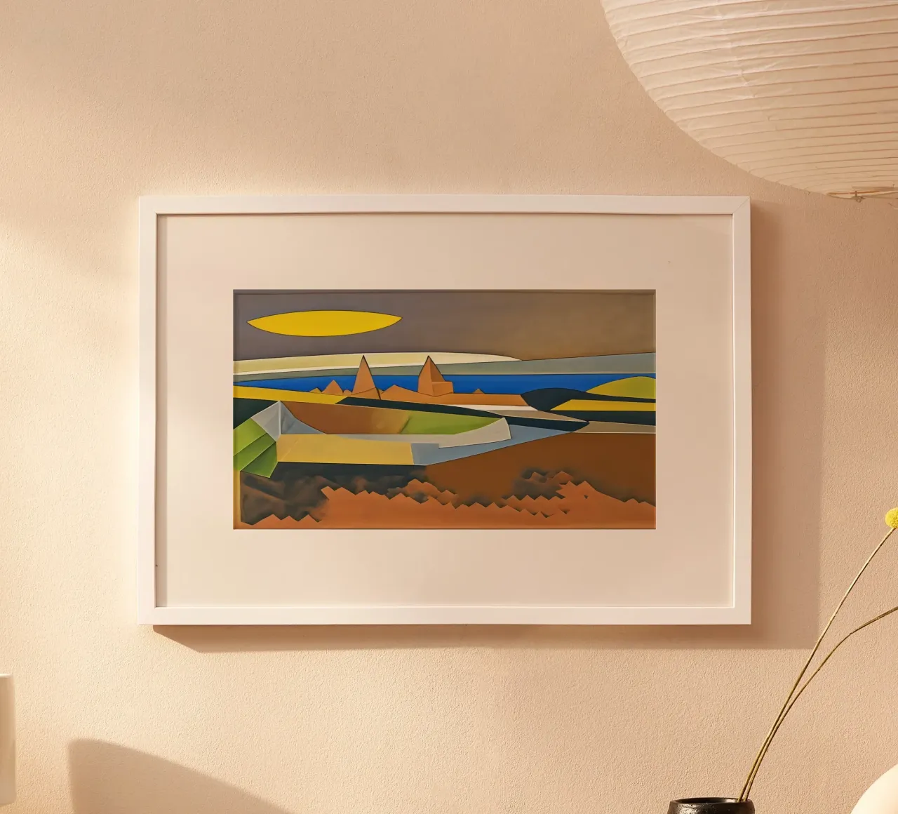 Excursie_landschap_6 poster van Abstract Art by LK