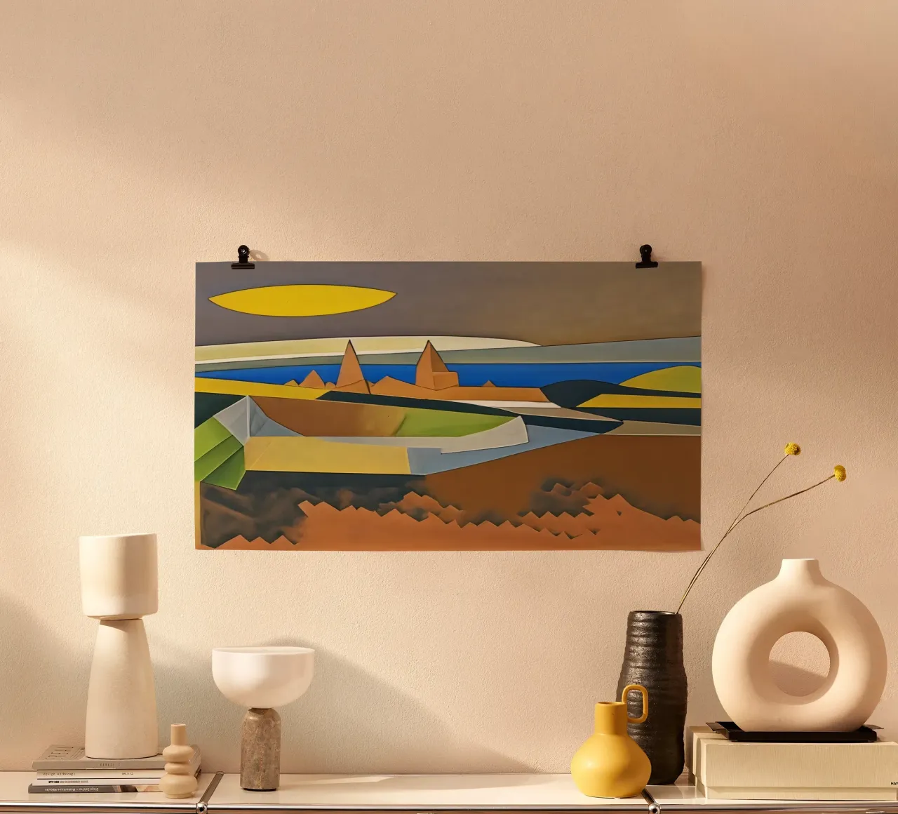 Excursie_landschap_6 poster van Abstract Art by LK