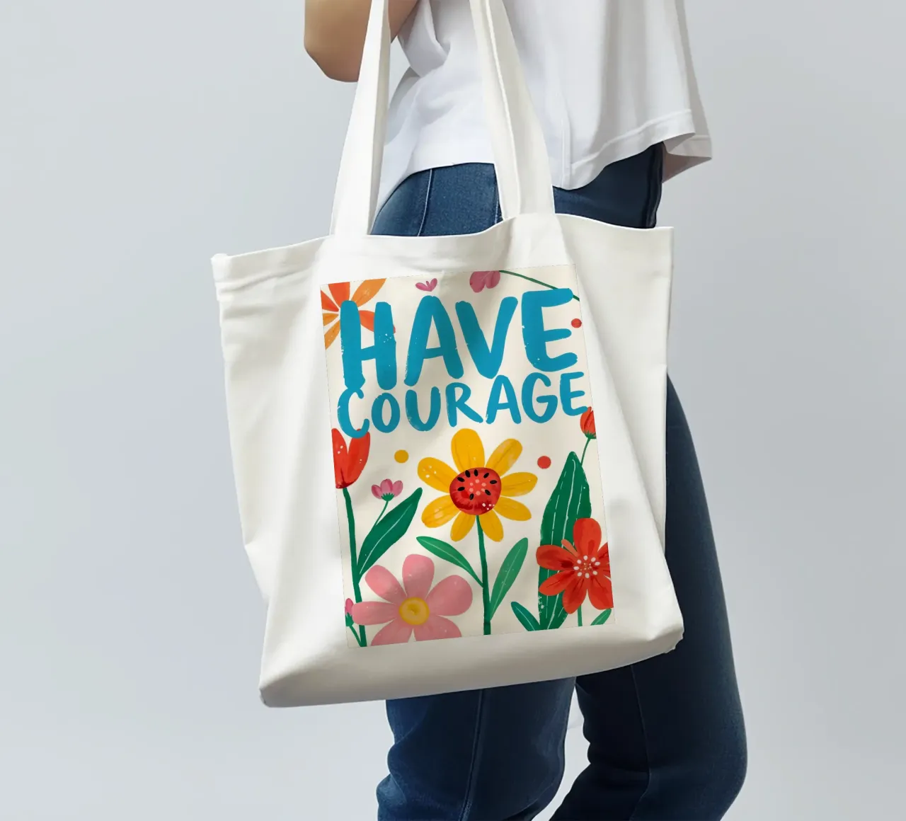 Coraggio in piena fioritura borsa in juta da KidzStudio