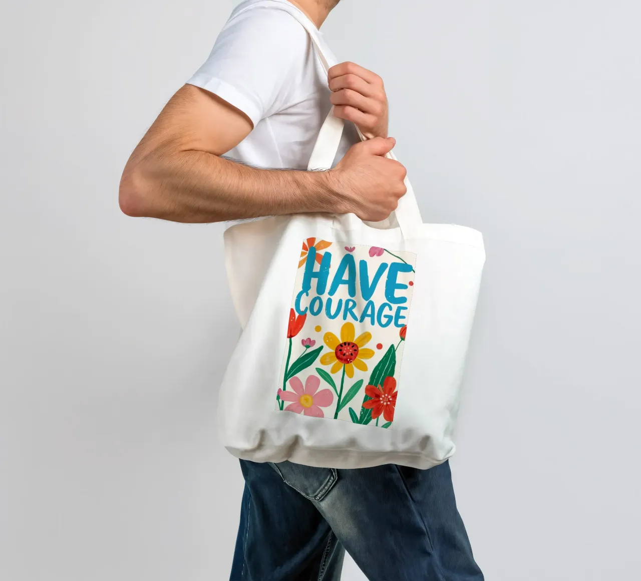 Coraggio in piena fioritura borsa in juta da KidzStudio