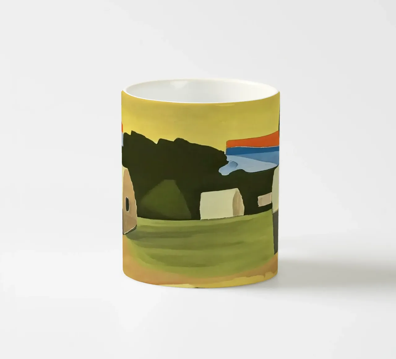 Excursion_landscape_7 ceramic mug by Abstract Art by LK