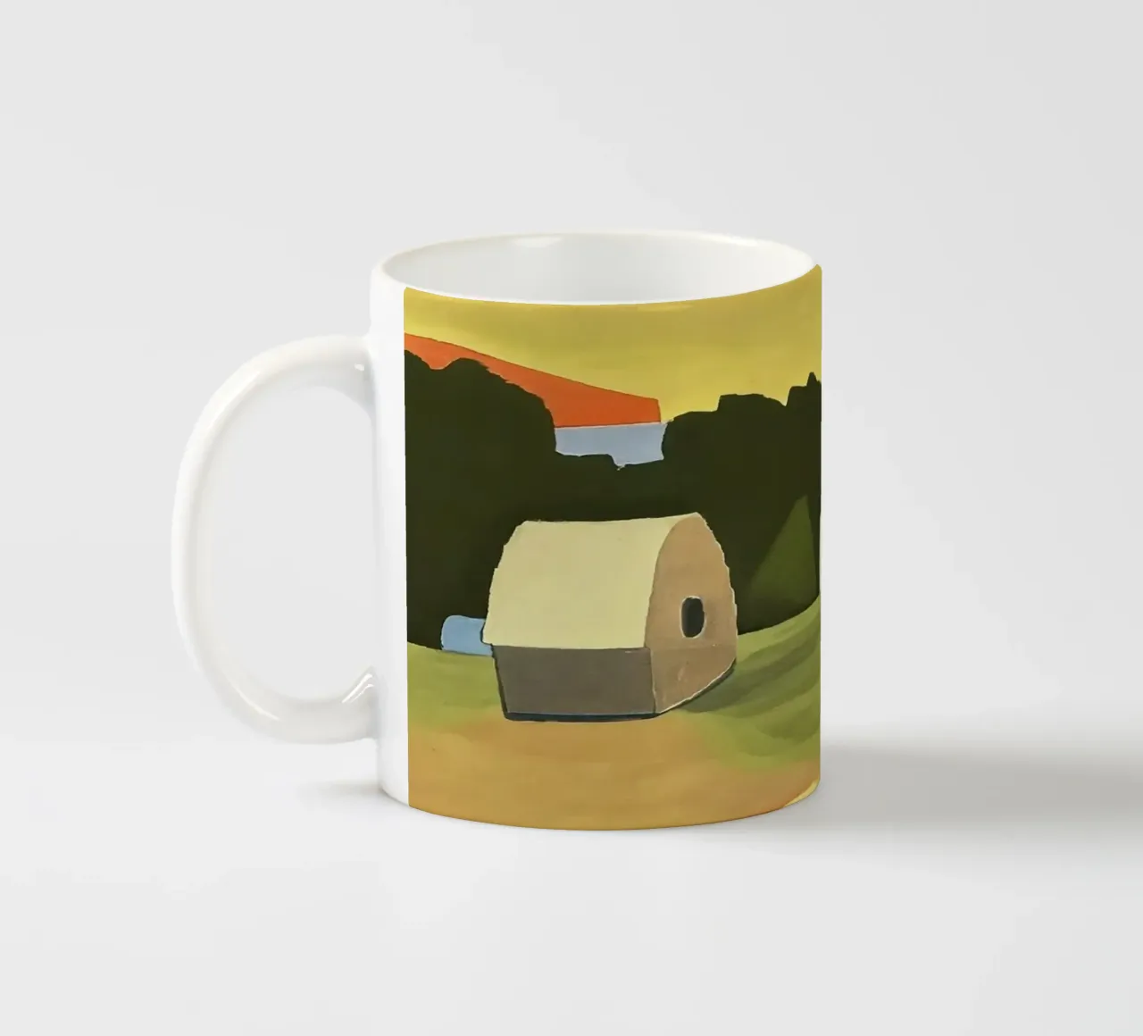 Excursion_landscape_7 ceramic mug by Abstract Art by LK