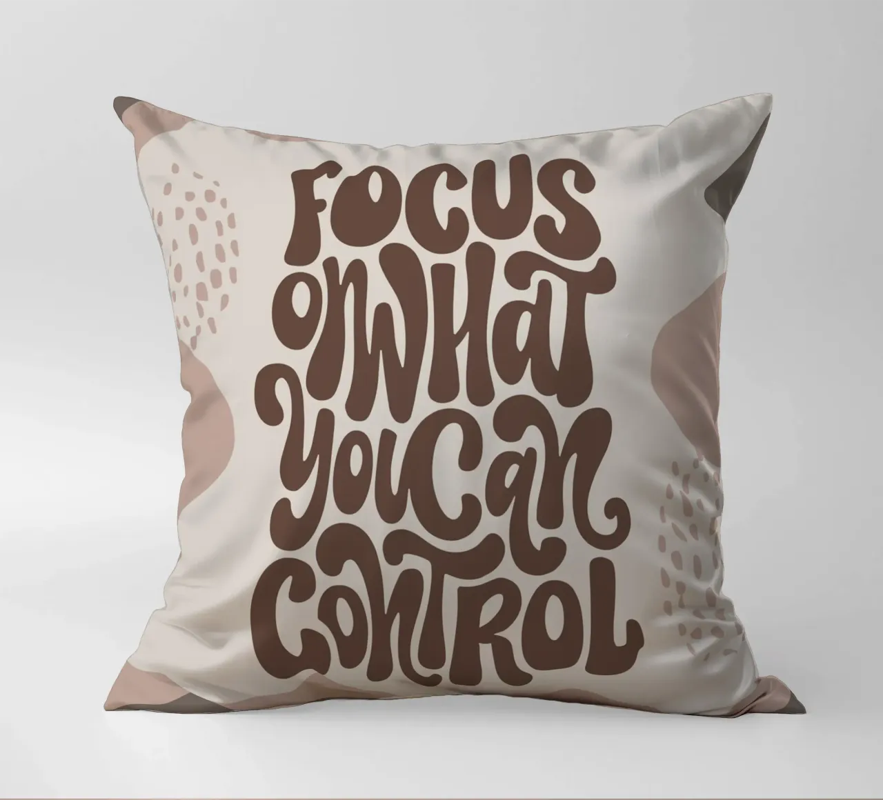 Focus on What You Can Control – Boho Pastel Mindfulness cuscino da Soleil Basque