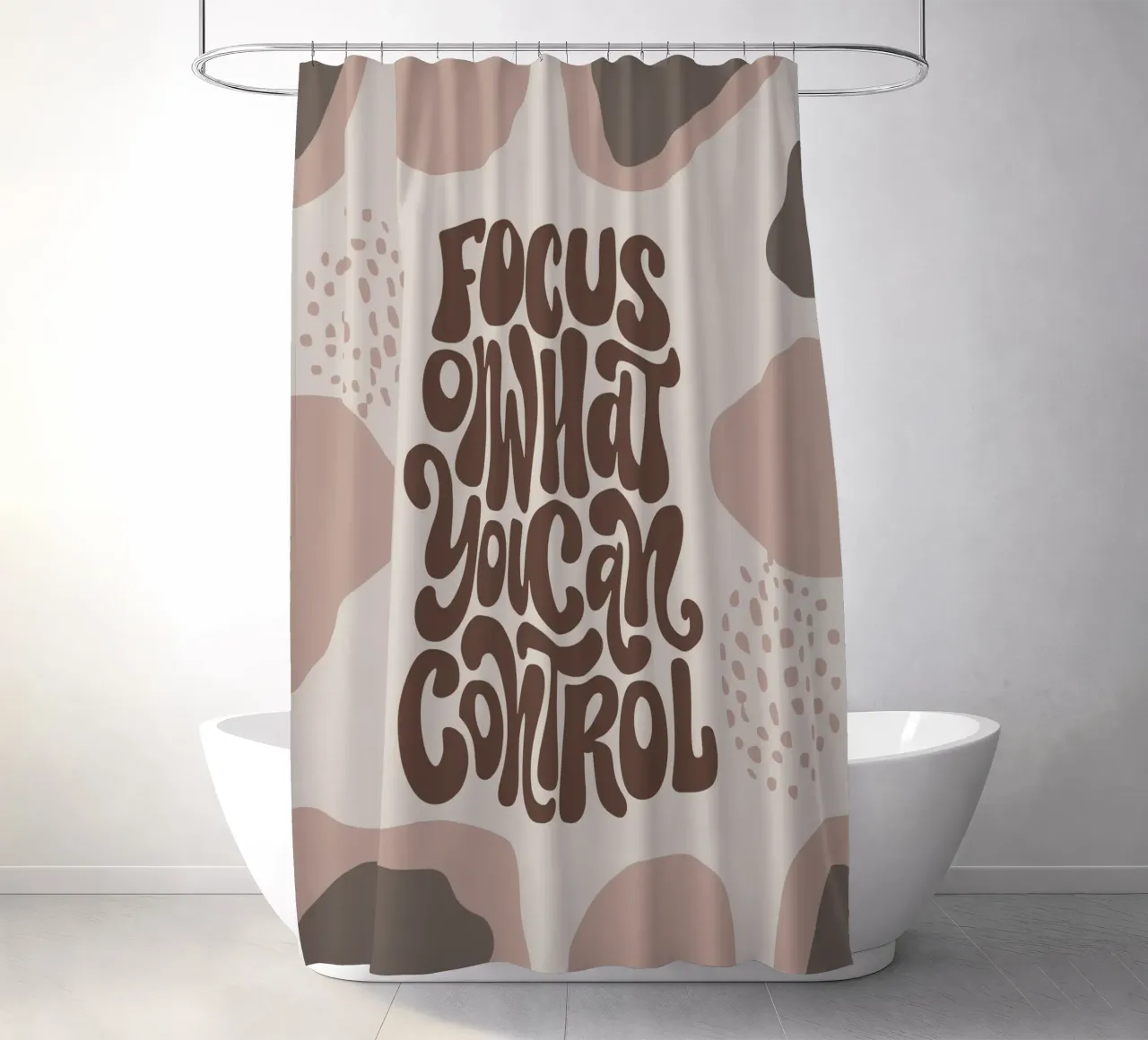 Focus on What You Can Control – Boho Pastel Mindfulness tenda da doccia da Soleil Basque