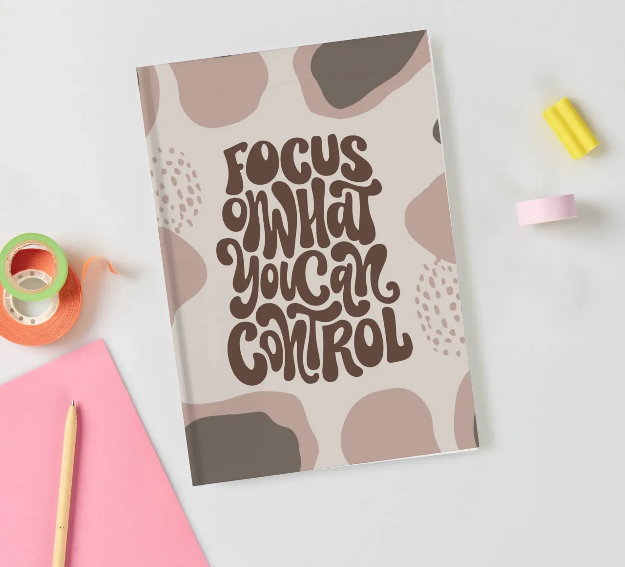 Focus on What You Can Control – Boho Pastel Mindfulness notebook by Soleil Basque