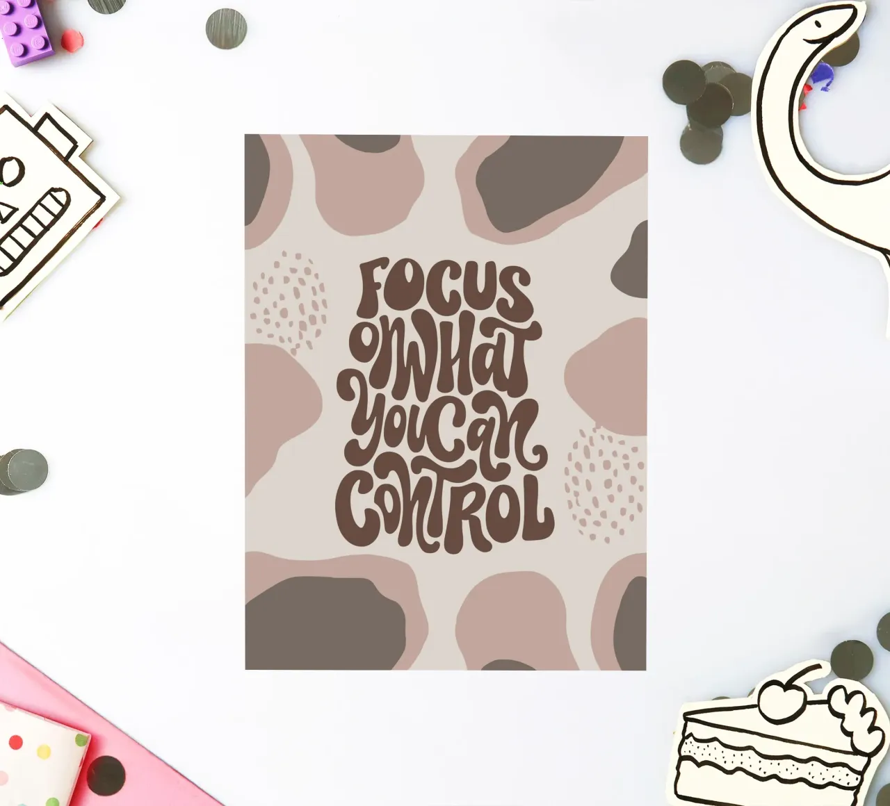 Focus on What You Can Control – Boho Pastel Mindfulness autocollant de Soleil Basque