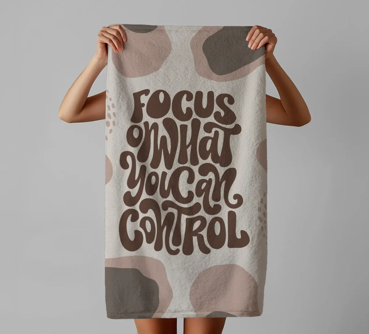 Focus on What You Can Control – Boho Pastel Mindfulness asciugamano da bagno da Soleil Basque