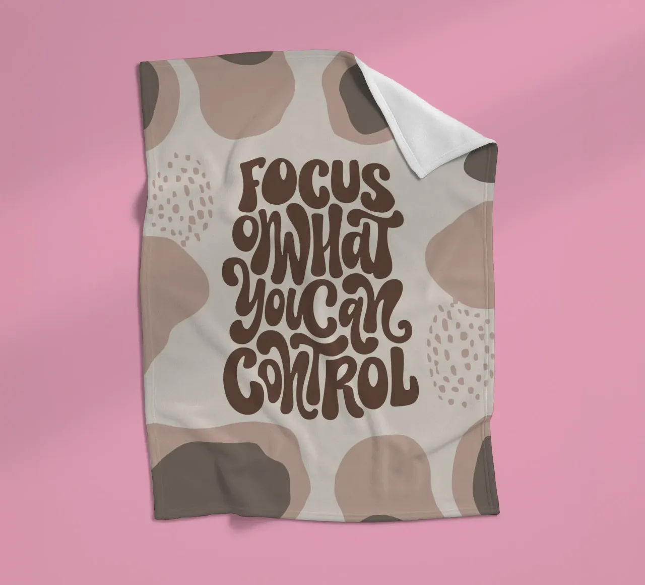 Focus on What You Can Control – Boho Pastel Mindfulness coperta in pile da Soleil Basque