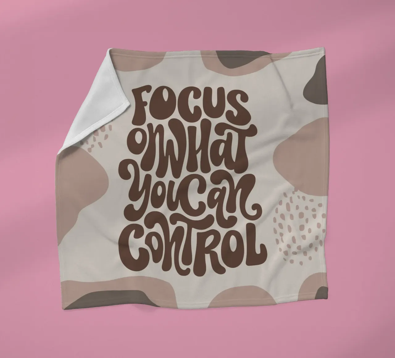Focus on What You Can Control – Boho Pastel Mindfulness coperta in pile da Soleil Basque
