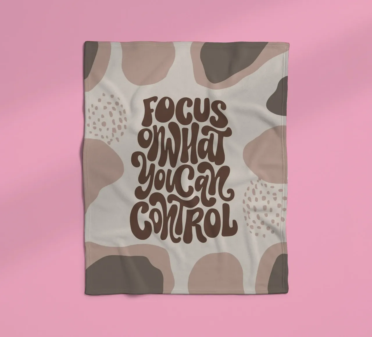 Focus on What You Can Control – Boho Pastel Mindfulness coperta in pile da Soleil Basque