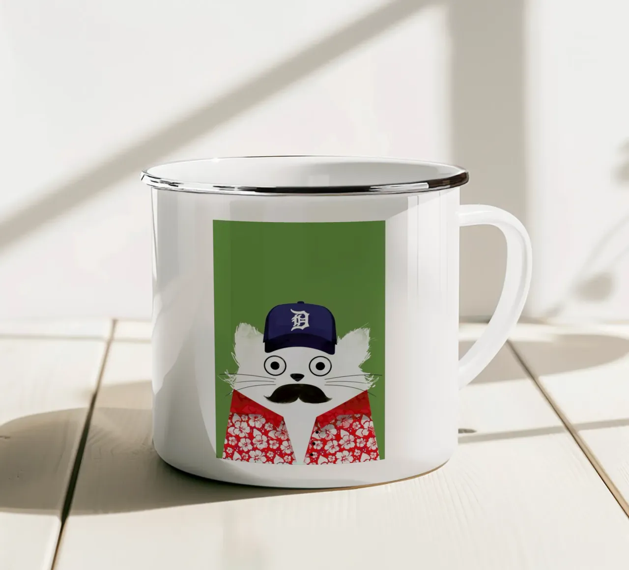 Cat - Magnum tazza in smalto da Doozal