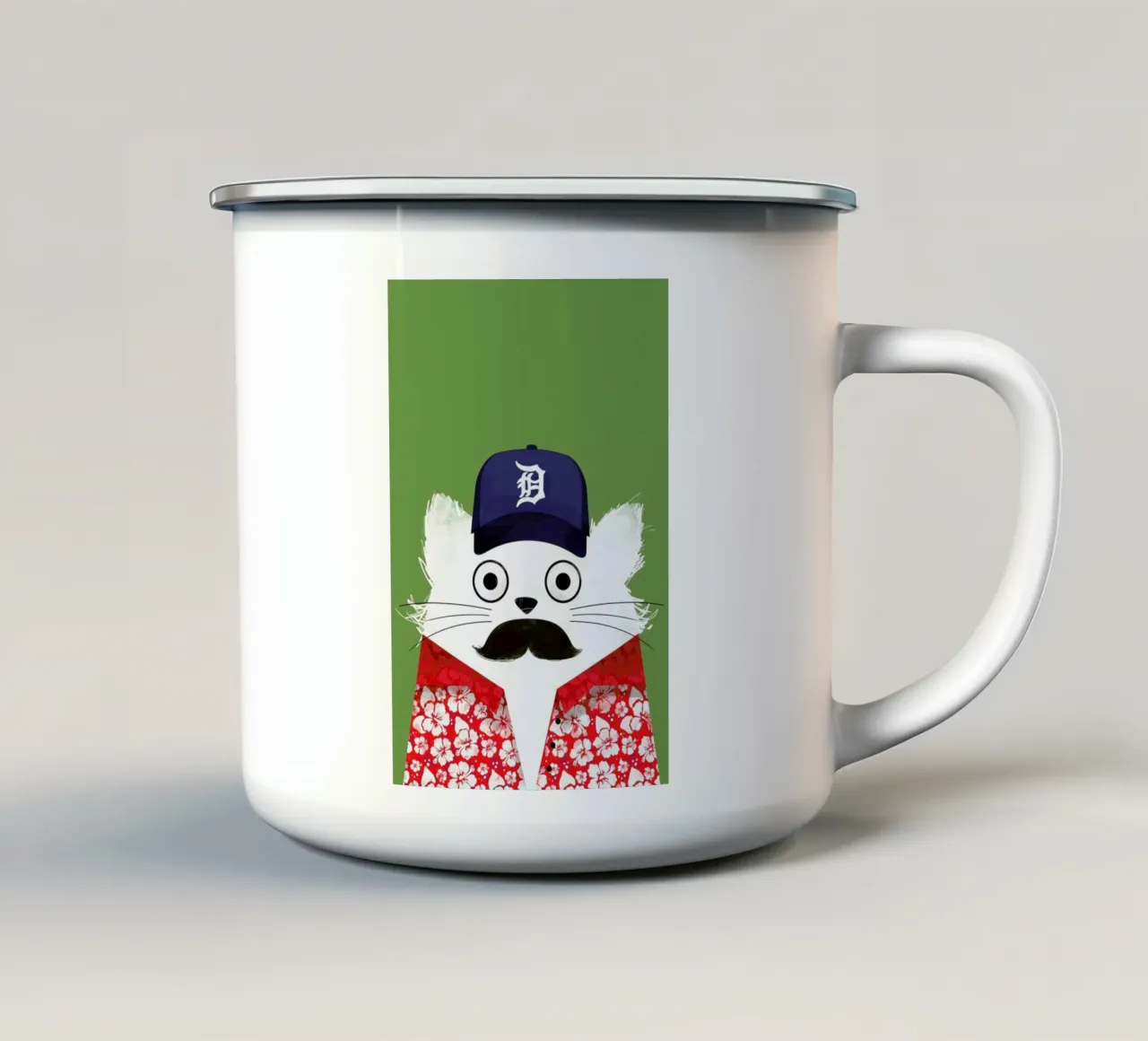 Cat - Magnum tazza in smalto da Doozal