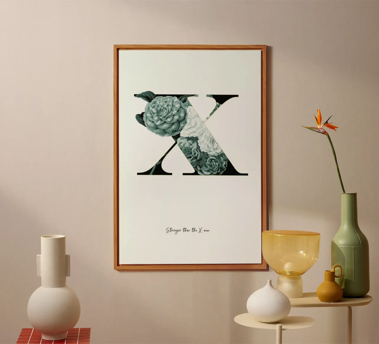 Flower Alphabet - X alluminio dibond da Froilein Juno