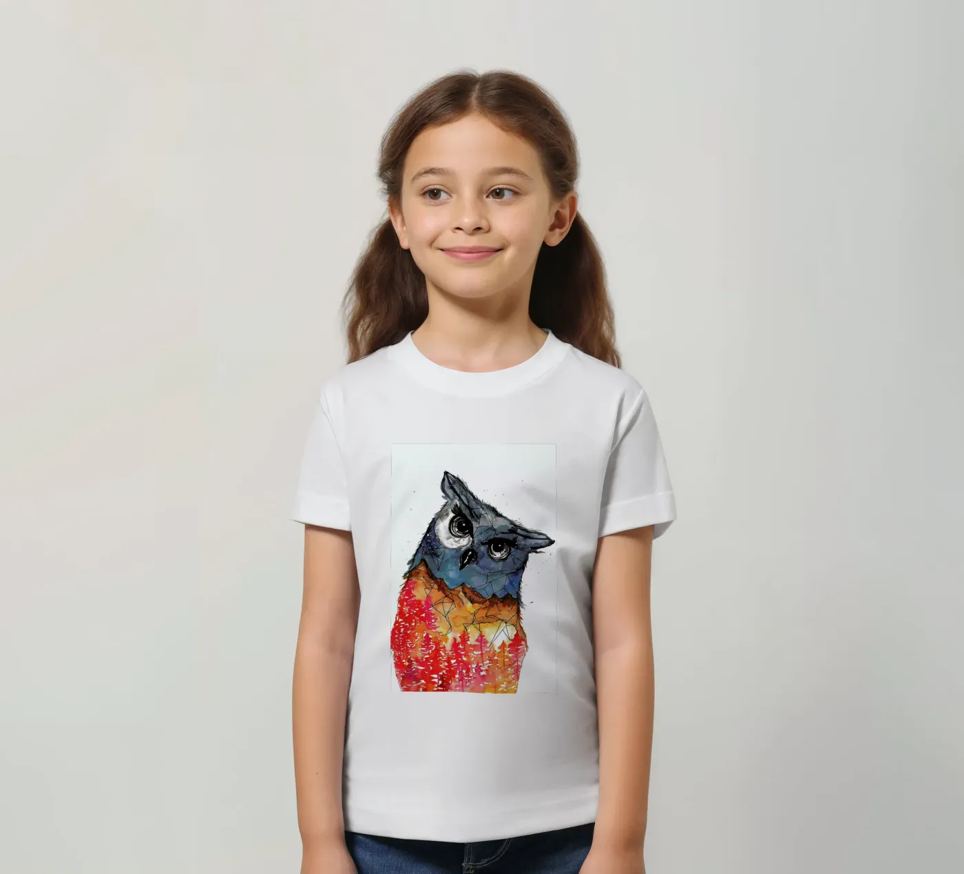 Owl t-shirt bambini da Larissa van der Laan