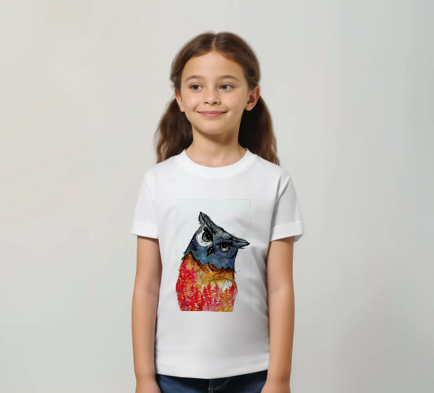 Owl t-shirt bambini da Larissa van der Laan
