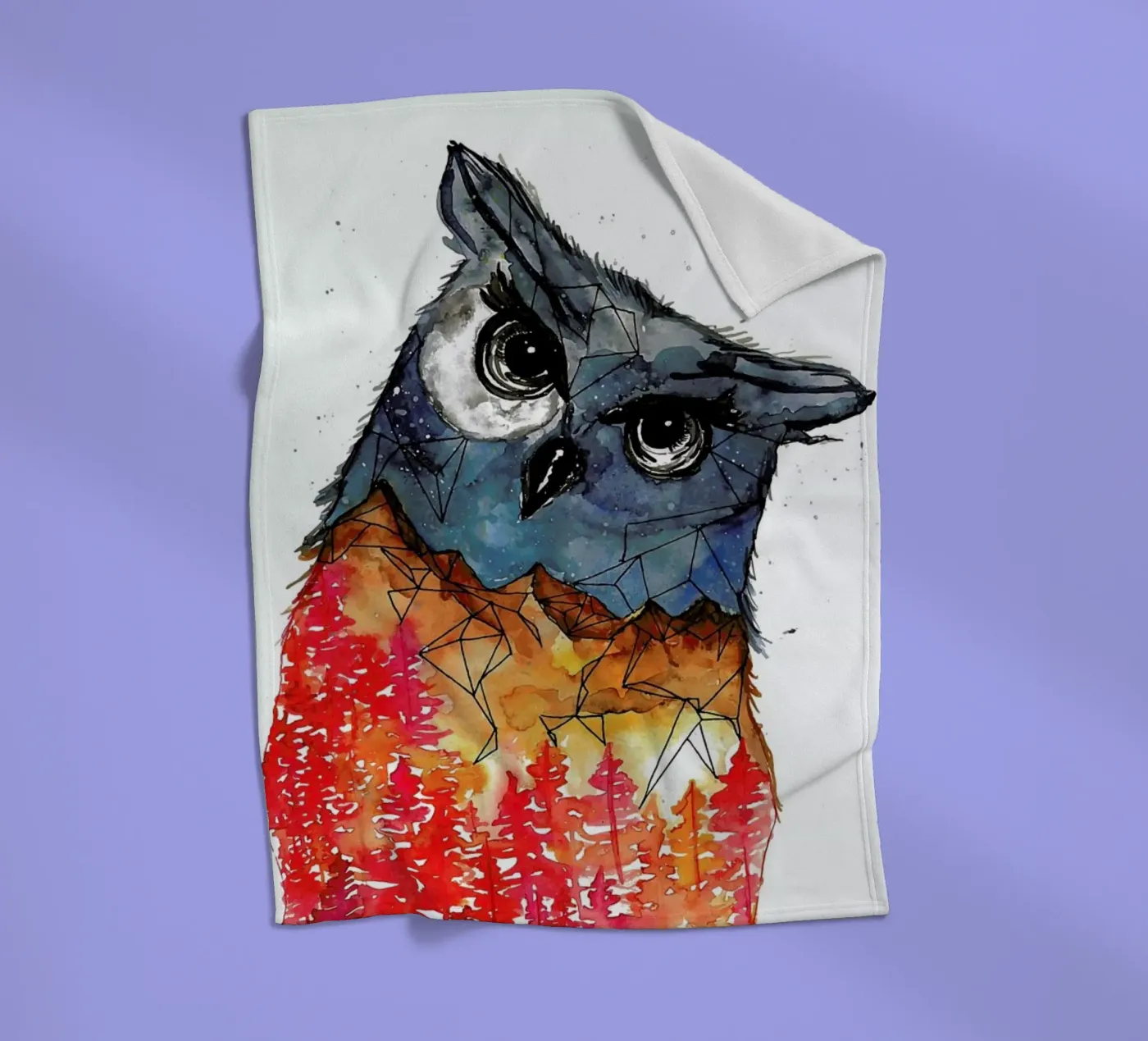 Owl fleecedeken van Larissa van der Laan