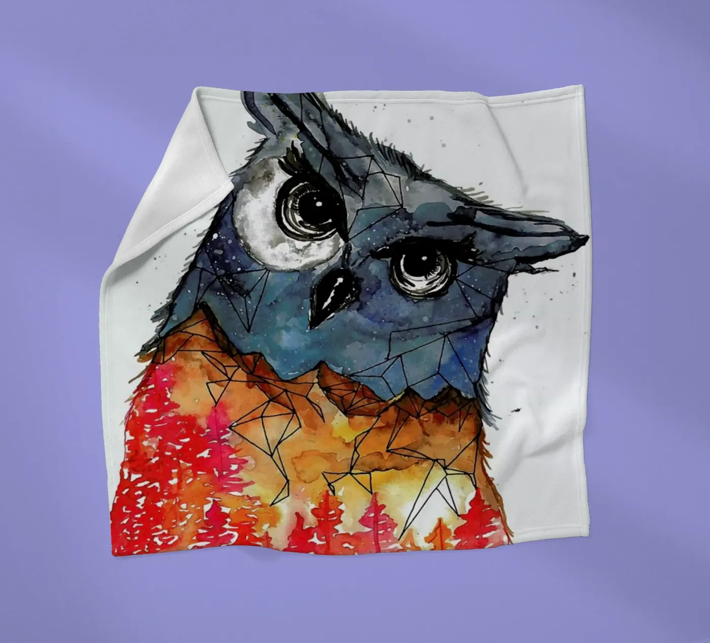 Owl fleecedeken van Larissa van der Laan