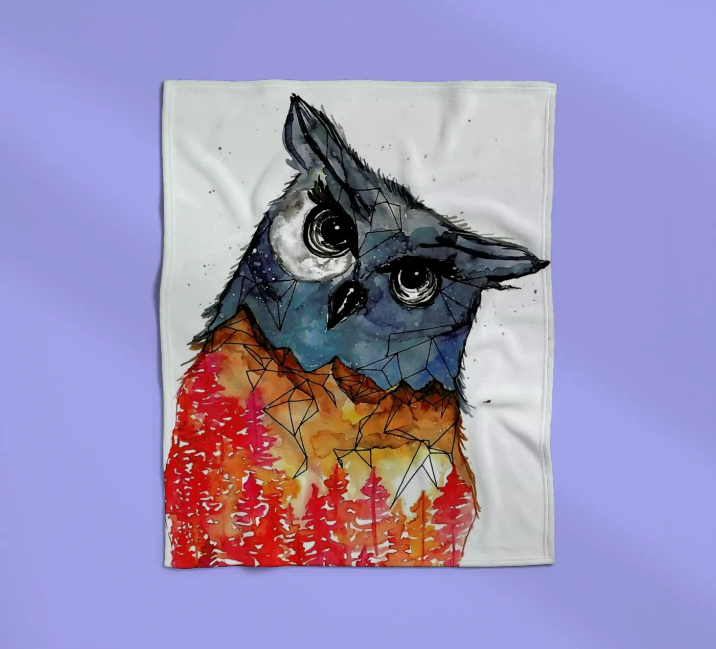 Owl fleecedeken van Larissa van der Laan