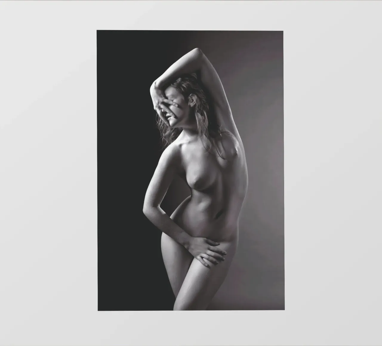 Holly posed nude pvc cover by Dave Hare Photography