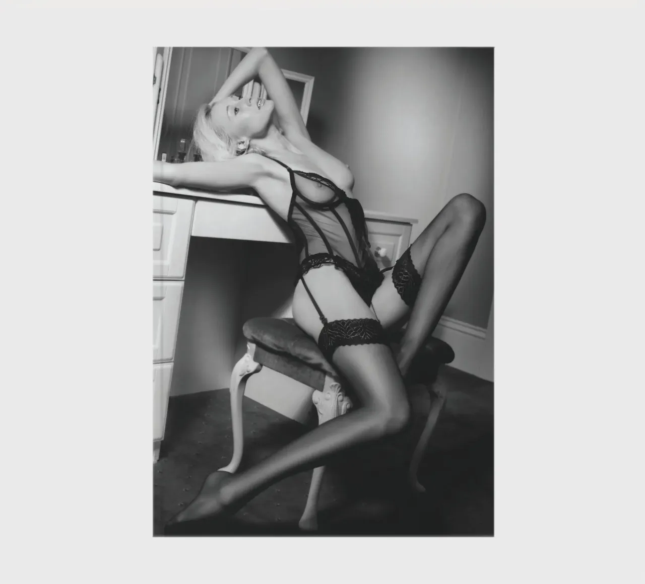 Girl at her dressing table notebook by Dave Hare Photography