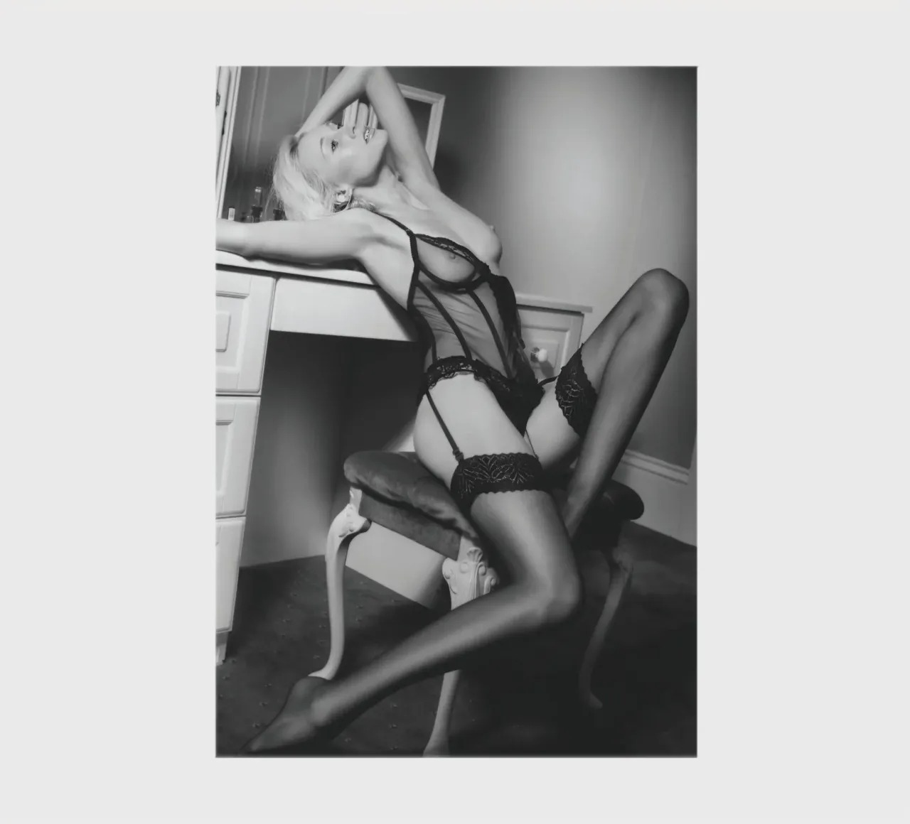 Girl at her dressing table notebook by Dave Hare Photography