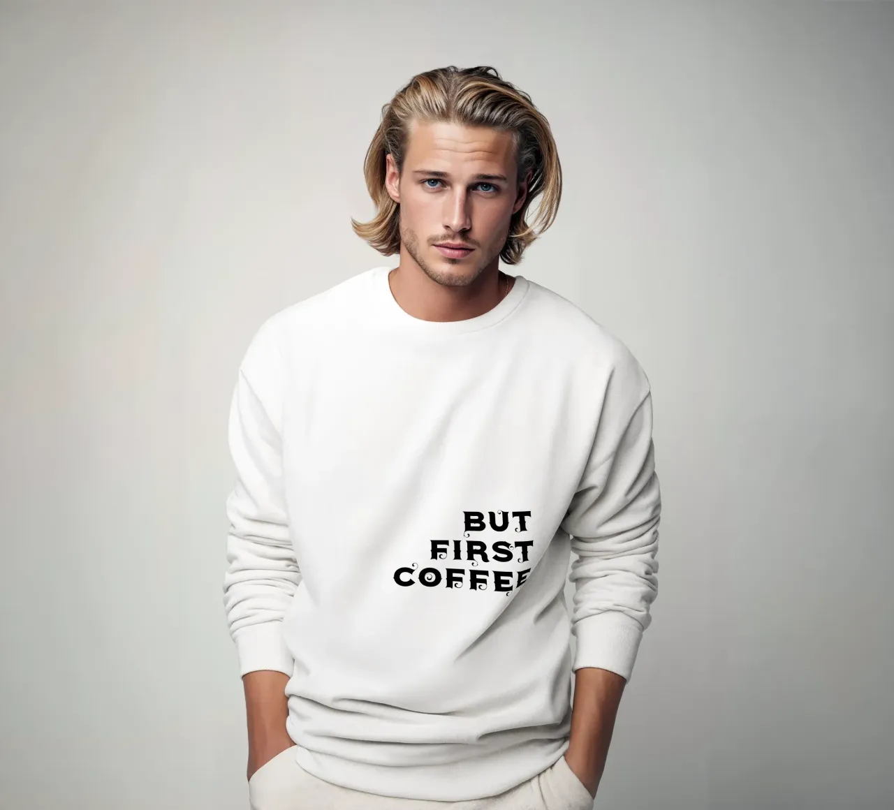 Aber zuerst Kaffee Sweatshirt von YV TYPOGRAPHY
